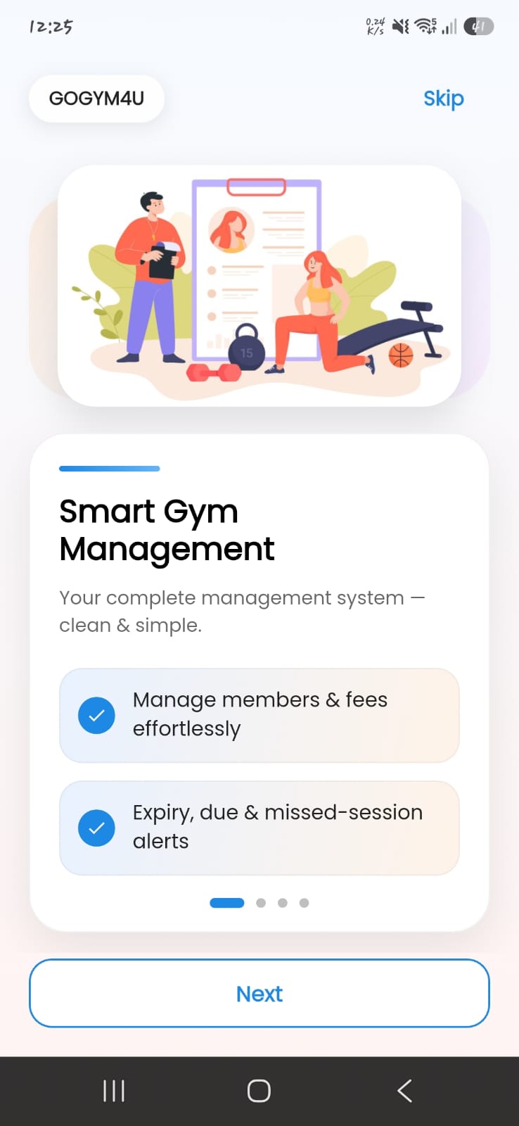 GoGym4U app screenshot 2